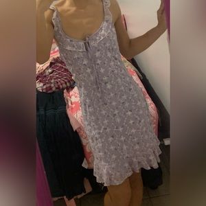 Lilac floral textured dress